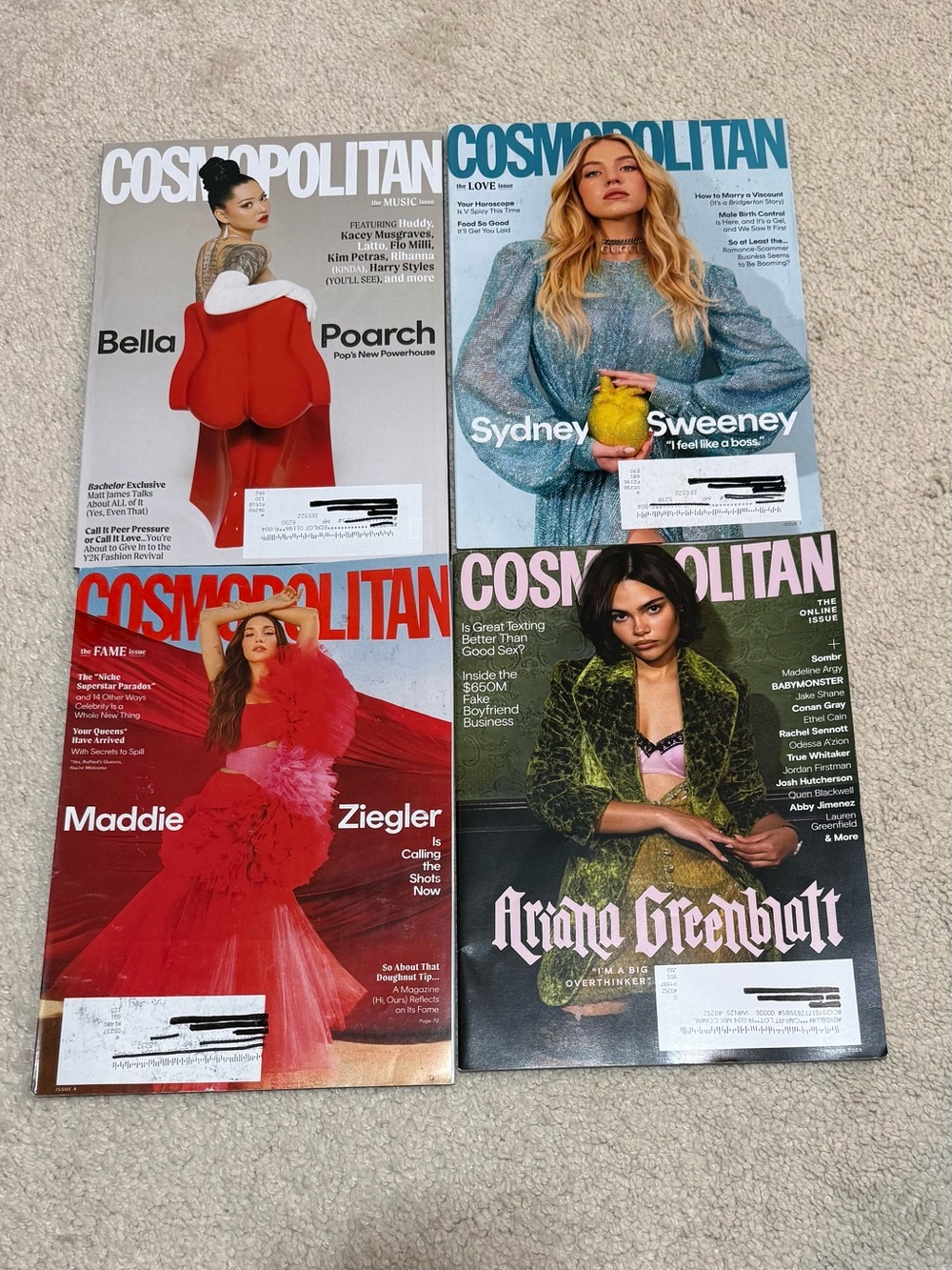 Cosmopolitan Magazines - set of 4